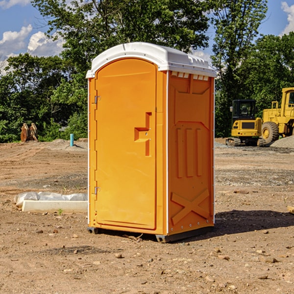 how often are the porta potties cleaned and serviced during a rental period in Riley OR